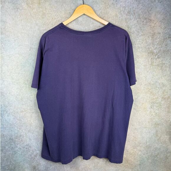 VTG 90s Polo Ralph Lauren T Shirt Mens Sz L Navy Blue Pocket Pony Logo - Picture 2 of 7